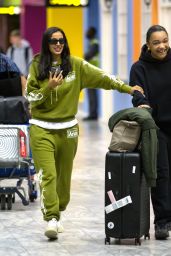 Maya Jama in Travel Outfit - Airport in Cape Town 02/27/2023