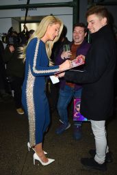 Paris Hilton in a Cobalt Blue Skin-Tight Dress - Arrives at "Watch What Happens Live" in NYC 03/13/2023