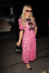 Paris Hilton in a Pink Dress on The One Show in London 03/16/2023