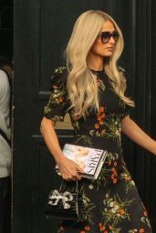 Paris Hilton Wears Floral Dress in London 03/16/2023