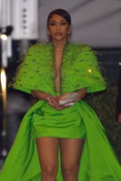 Saweetie in a Green Dress - Leaving Vanity Fair After Party in Beverly Hills 03/12/2023