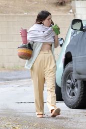 Scout Willis in Pleated Trousers and a Wrap Top in Los Angeles 03/20/2023