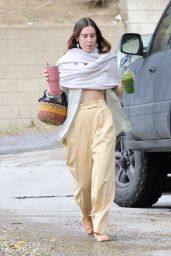Scout Willis in Pleated Trousers and a Wrap Top in Los Angeles 03/20/2023