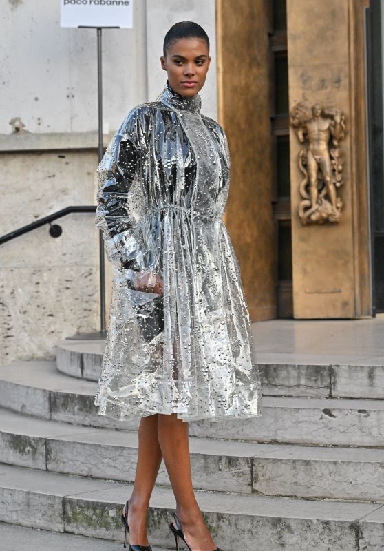 Tina Kunakey – Paco Rabanne Show at Fashion Week in Paris 03/01/2023