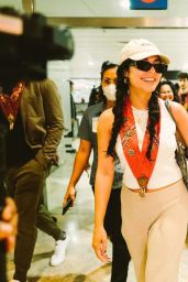 Vanessa Hudgens - Landing at the Ninoy Aquino International Airport in Manila 03/25/2023