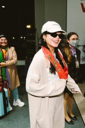 Vanessa Hudgens - Landing at the Ninoy Aquino International Airport in Manila 03/25/2023