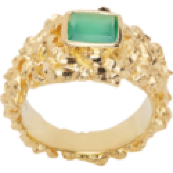 Veneda Carter Vc015 Gold Hammered Gem Ring