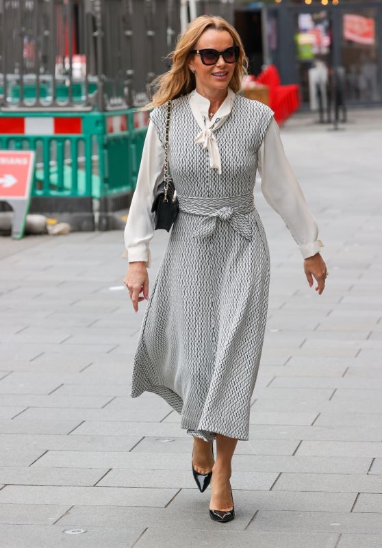Amanda Holden Wearing a Grey Dress in London 04/24/2023 • CelebMafia