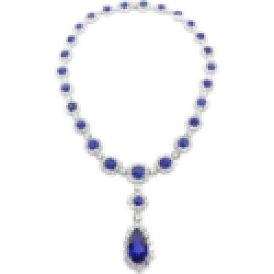 Bayco Jewels Saphire and Diamond Necklace