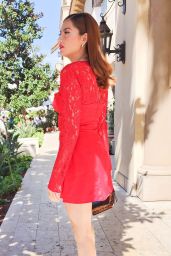 Blanca Blanco in a Striking Red Dress - Beverly Hills 04/16/2023
