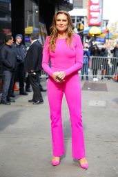 Brooke Shields in All-Pink - Leaving GMA in New York 03/31/2023