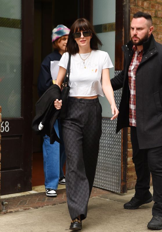 Dakota Johnson in Gucci Pants and Gucci Loafers - New York 04/27/2023