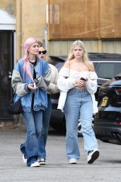 Denise Richard, Sami Richard and Lola Richard at A Votre Sante in Brentwood 04/11/2023