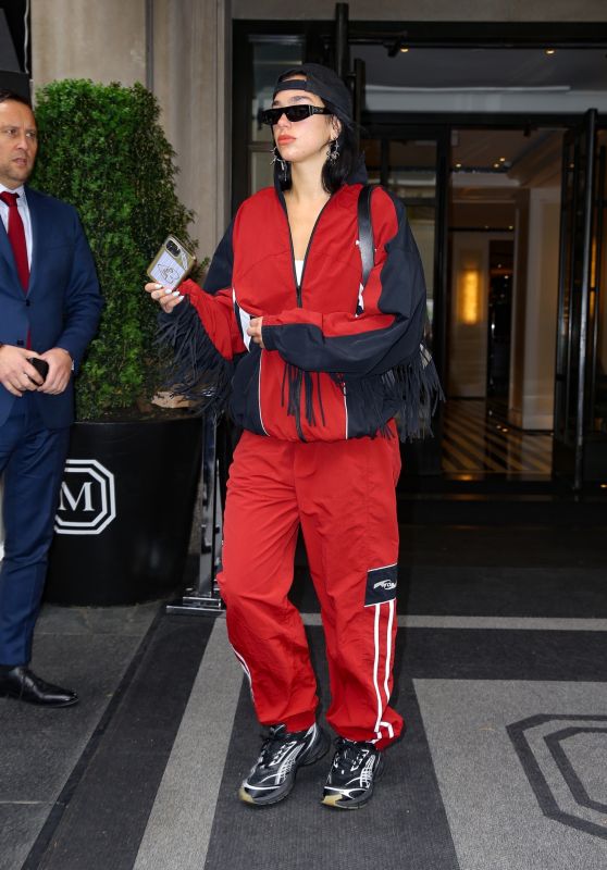 Dua Lipa in a Colorful Outfit in New York 04/28/2023