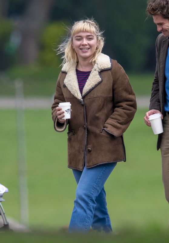 Florence Pugh and Andrew Garfield - "We Live In Time" Set in London 04/03/2023