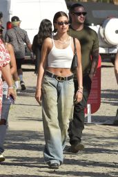 Hailey Rhode Bieber - Arrives at the Revolve Party at Coachella Music Festival in Indio 04/15/2023