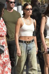 Hailey Rhode Bieber - Arrives at the Revolve Party at Coachella Music Festival in Indio 04/15/2023