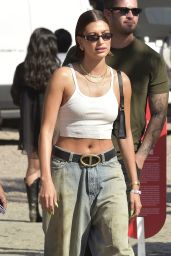 Hailey Rhode Bieber - Arrives at the Revolve Party at Coachella Music Festival in Indio 04/15/2023