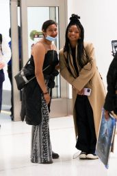 Halle Bailey at LAX in Los Angeles 04/10/2023