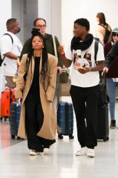 Halle Bailey at LAX in Los Angeles 04/10/2023