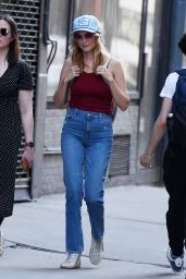 Heather Graham in a Red Tank Top - New York 04/14/2023