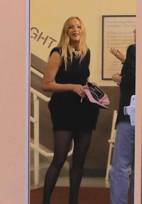 Jennifer Lawrence in Pantyhose Stockings in Las Vegas 04/24/2023
