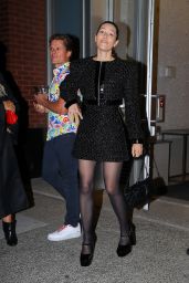 Jessica Biel in a Mini Black Dress in New York 04/22/2023