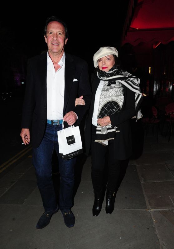 Joan Collins and Percy Gibson at the Ivy Chelsea Garden 04/09/2023