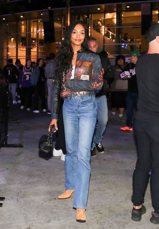 Jourdan Dunn - Exits the LA Lakers vs Suns Game in Los Angeles 04/08/2023