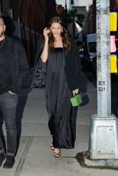 Karlie Kloss in a Black Dress, Black Blazer and a Green Handbag - New York 04/19/2023