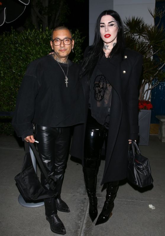 Kat Von D and Rafael Reyes at Mastros in Beverly Hills 04/02/2023
