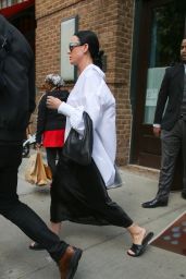 Katy Perry in an Oversized Dress Shirt in New York 04/27/2023