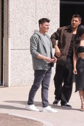 Kim Kardashian With Hair Stylist Chris Appleton and make-up Artist Mario Dedivanovic at Her Office in Calabasas 04/07/2023