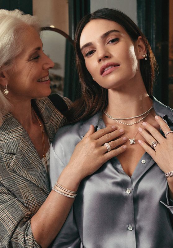 Lily James - Only Natural Diamonds Campaign April 2023