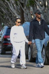 Lori Harvey and Damson Idris Walk - Shopping for Earrings on Melrose Place in West Hollywood 04/17/2023