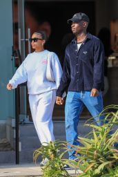 Lori Harvey and Damson Idris Walk - Shopping for Earrings on Melrose Place in West Hollywood 04/17/2023