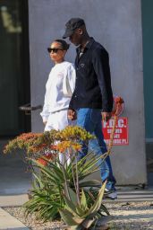 Lori Harvey and Damson Idris Walk - Shopping for Earrings on Melrose Place in West Hollywood 04/17/2023
