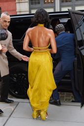 Lori Harvey in a Yellow Ensemble in New York 04/27/2023