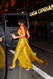 Lori Harvey in a Yellow Ensemble in New York 04/27/2023