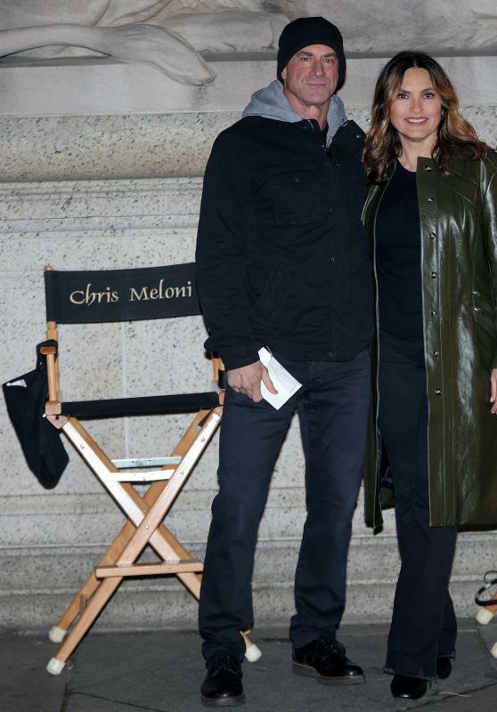 Mariska Hargitay and Christopher Meloni - "Law and Order: Special Victims Unit" Set in Manhattan 04/10/2023