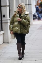 Mollie King in a Green Jacket and Boots - London 04/01/2023