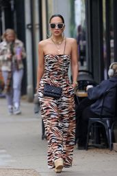 Myleene Klass in a Tiger Print Jumpsuit in Hampstead 04/25/2023