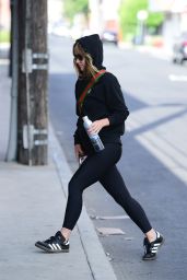Olivia Wilde Wears a Black Hoodie With the Name: KATE - Studio City 04/26/2023