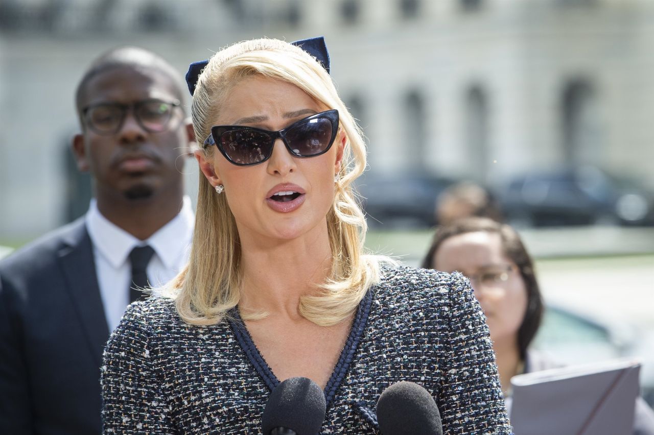 Paris Hilton in Statuary Hall During a Visit to the US Capitol in