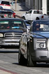 Queen Latifah in Her Convertible Rolls Royce in Beverly Hills 04/20/2023