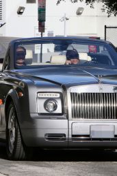 Queen Latifah in Her Convertible Rolls Royce in Beverly Hills 04/20/2023