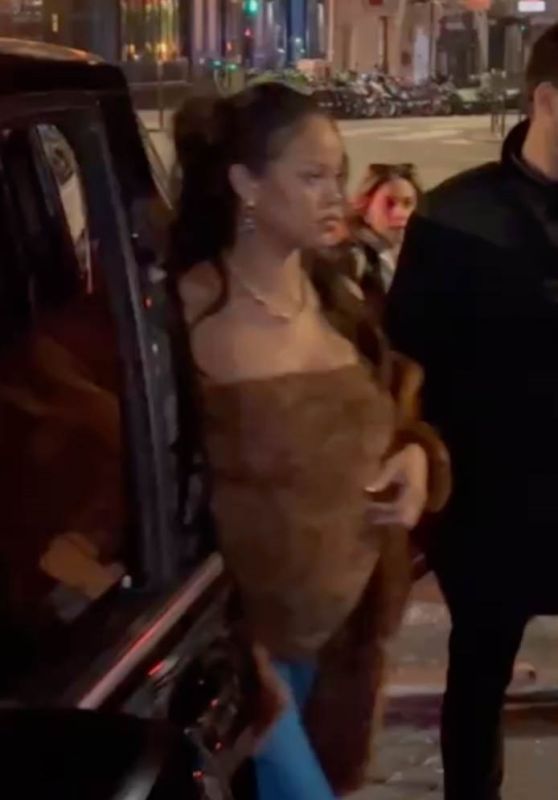 Rihanna - Exiting the Bulgari Hotel at Cesar Restaurant in Paris 04/17/2023