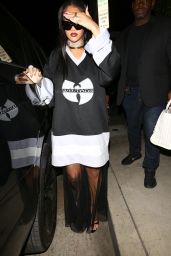 Rihanna in an Oversized WuTang Clan Jersey in Santa Monica 04/05/2023