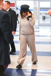 Salma Hayek at JFK Airport in New York 04/25/2023