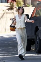 Scout Willis in an Off-white Vest and Matching Pants in Los Feliz 04/20/2023